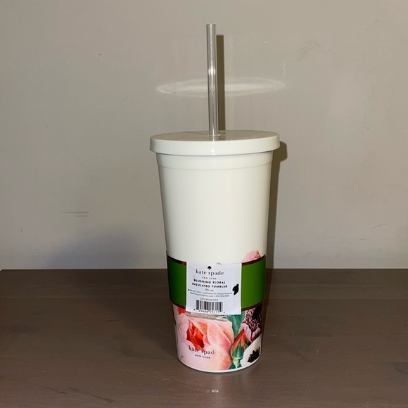 🆕 Kate Spade “Blushing Floral - Bridesmaid” 20 Ounce Insulated Tumbler - Picture 4 of 5